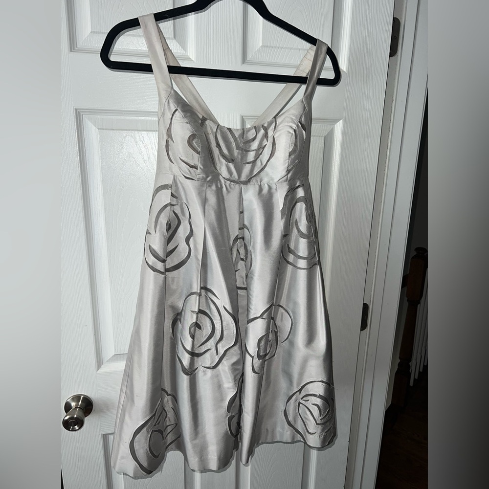 INC International Concepts Silver Silk Dress